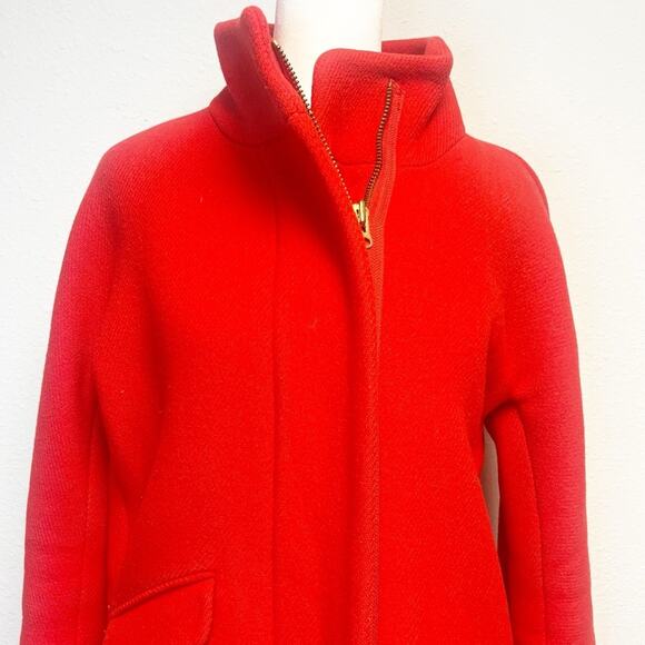 J. Crew Red Cocoon Wool Coat - Picture 4 of 10